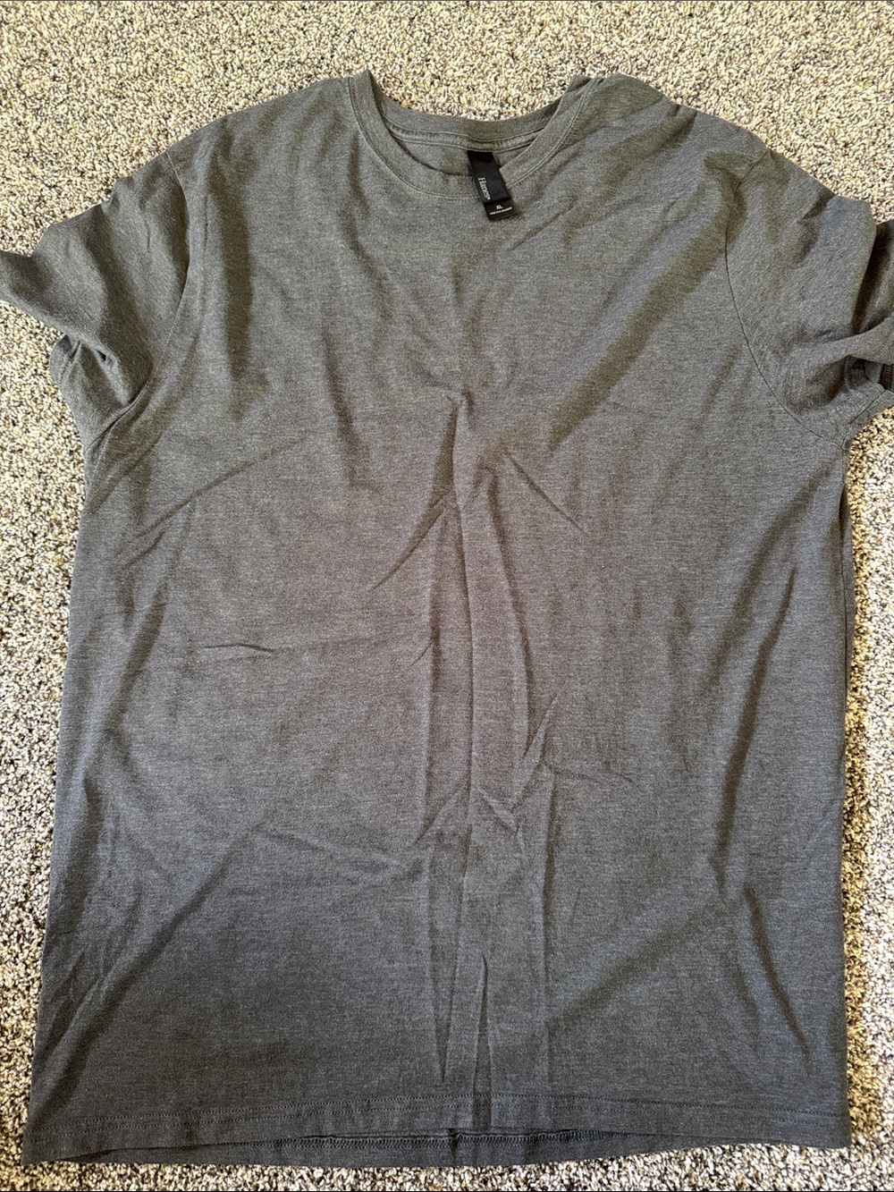 Hanes Men's Short Sleeve Crew Tee - Charcoal Gray